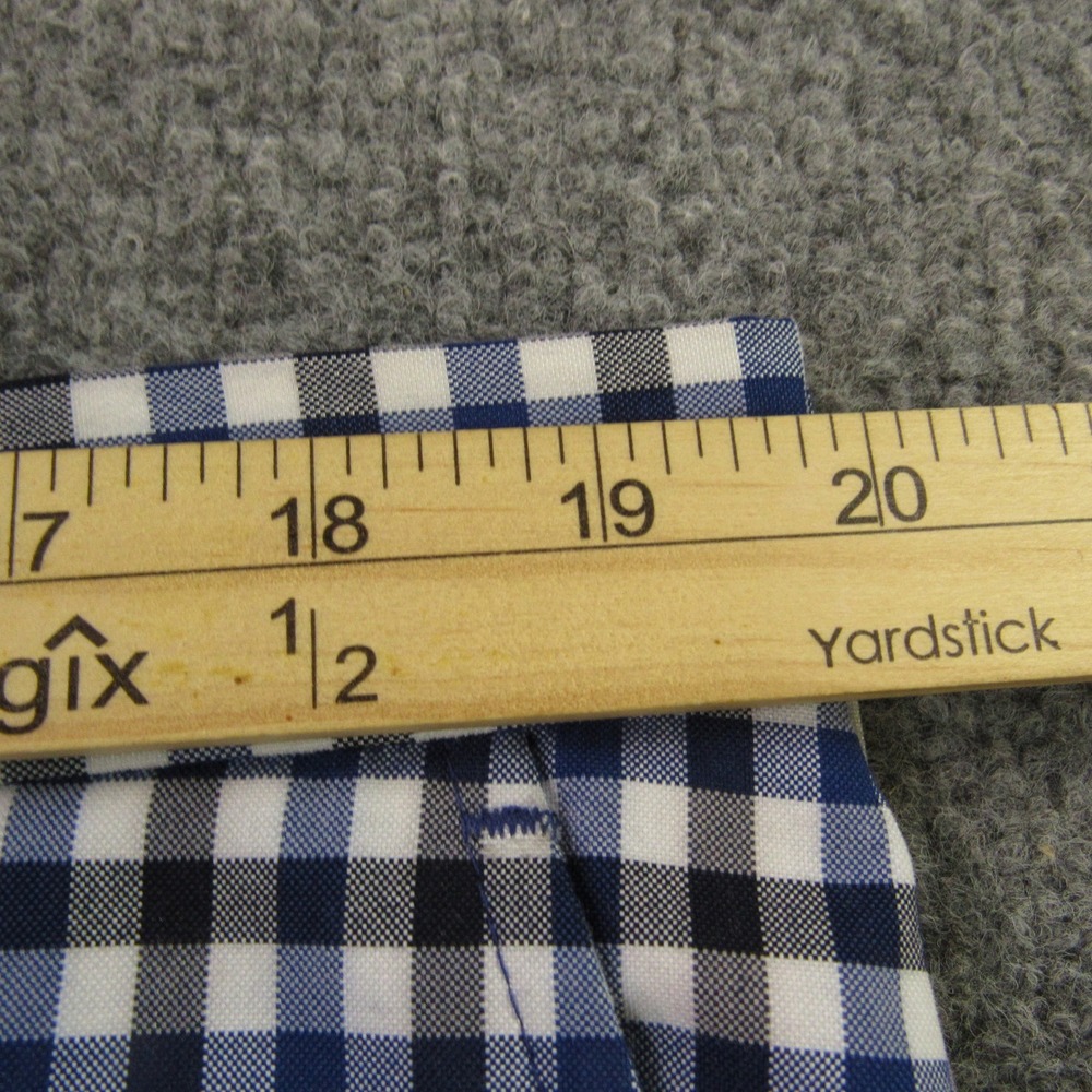 IZOD Golf Pants Mens 38x32 Blue Black Gingham Check Performance Retro Old Money - Picture 7 of 11